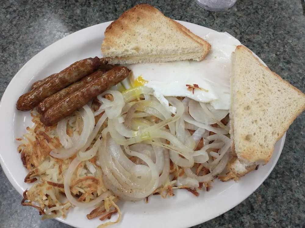 Eggs Hash Browns and Onions